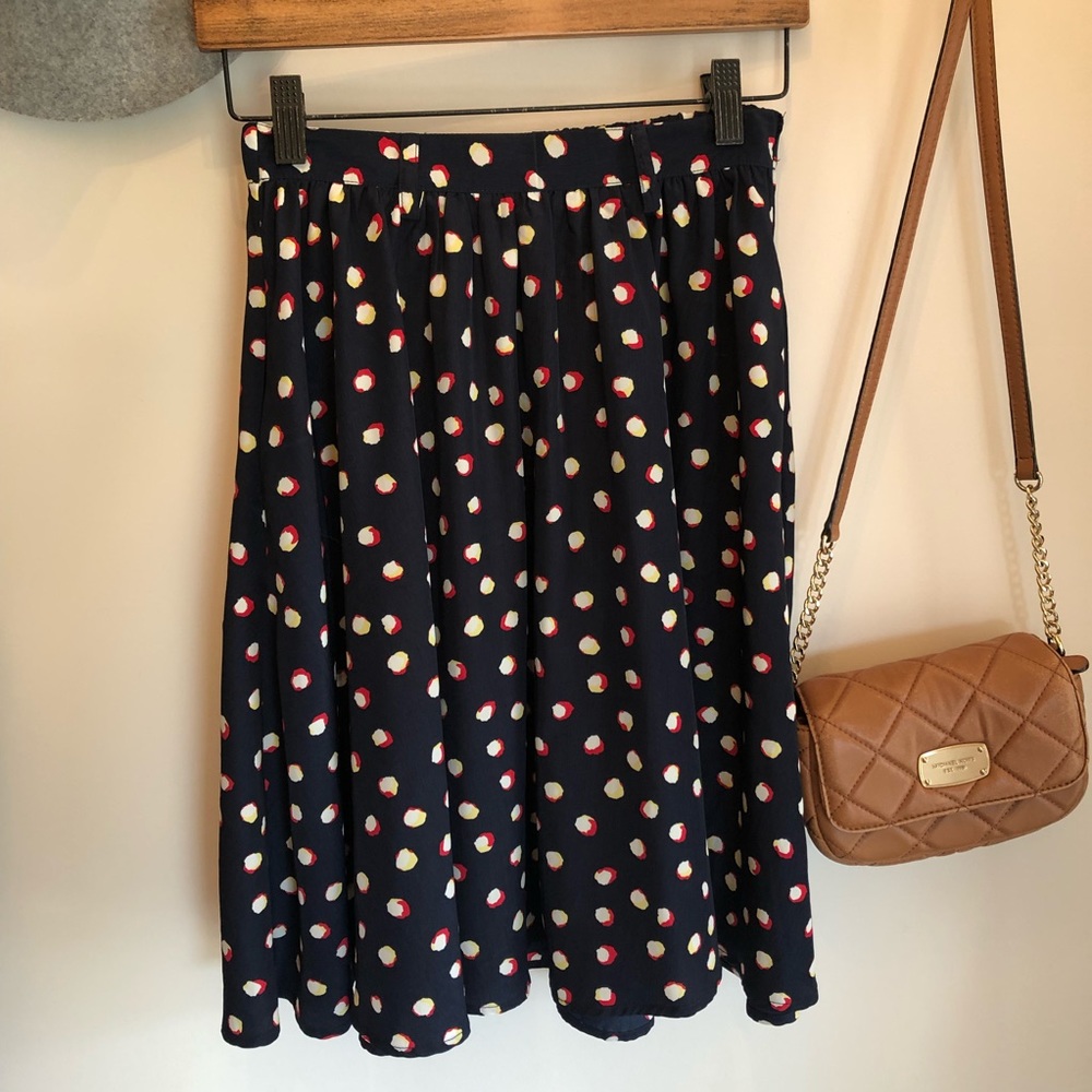 High Waisted Vintage Style Polka Dot Circle Skirt